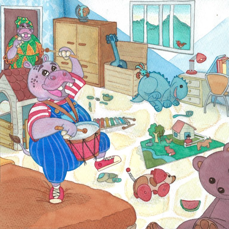 Illustration à l’aquarelle pour les tous petits